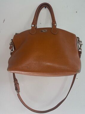 Dooney & Bourke Chestnut Pebbled
Leather Dillen
Convertible Satchel Bag